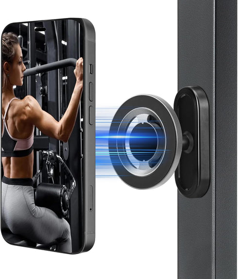 HOYXUN 360 17-12 Gym Magnetic Phone Holder with Magnet Base Attach to Metal Surface, Rotatable Gym Phone Holder Magnet
