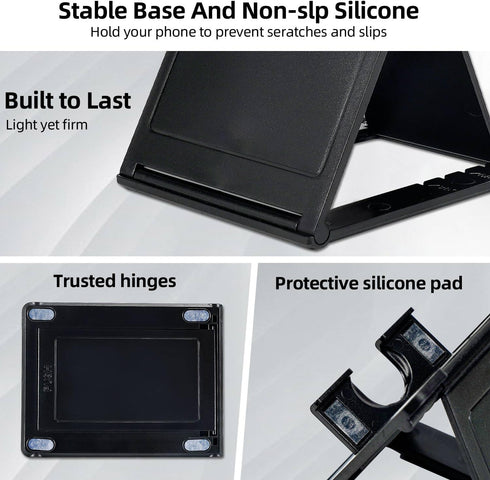 EIELST 2 Pack 17 16 15 14 13 2 Folding Cell Phone Stand - Adjustable Portable Foldable Desktop Phone Holder Compatible