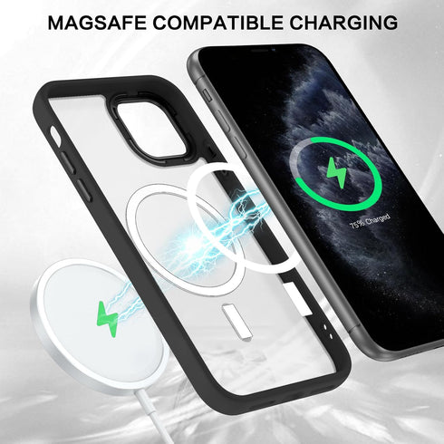 BENTOBEN iPhone 11 Pro Case - Slim Shockproof Bumper, Translucent Matte, MagSafe Compatible, Black, 5.8" 2019.
