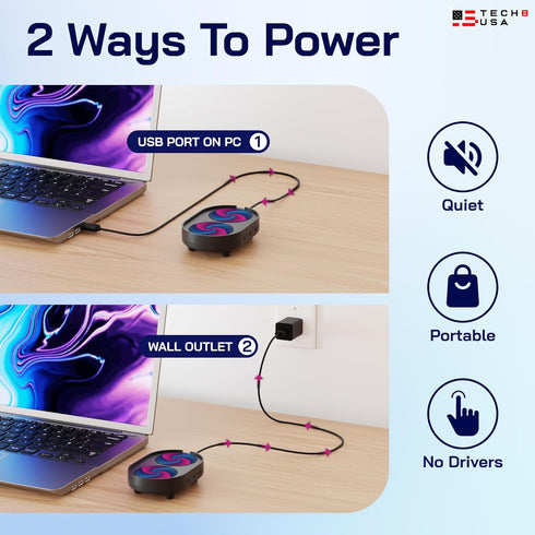 TECH8 USA Dual Disc Mouse Mover, Jiggler with Auto-Off Timer, Realistic Movement, No Software Required, Patented,