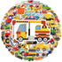 Luziwiox Pack, 60Pcs (Colourful-F1) Transportation Vehicle Truck Stickers Vinyl Waterproof Cool Stickers Construction