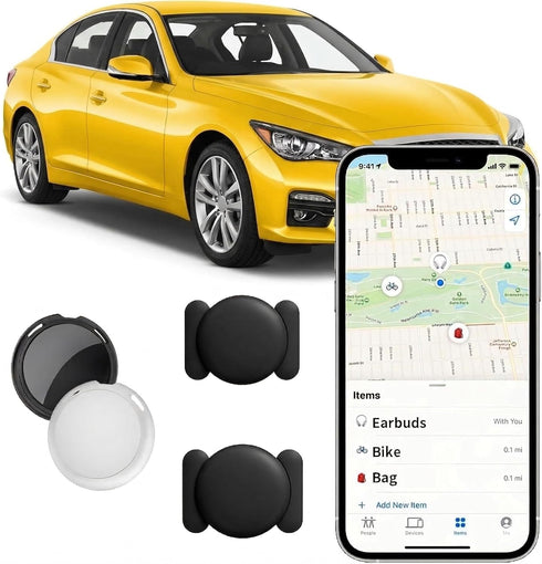 AMZSMT 2 Pack GPS Tracker for Vehicles with Magnetic Case Global Real-Time Bluetooth