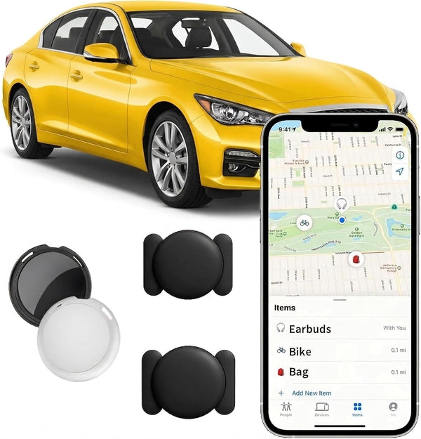 AMZSMT 2 Pack GPS Tracker for Vehicles with Magnetic Case Global Real-Time Bluetooth