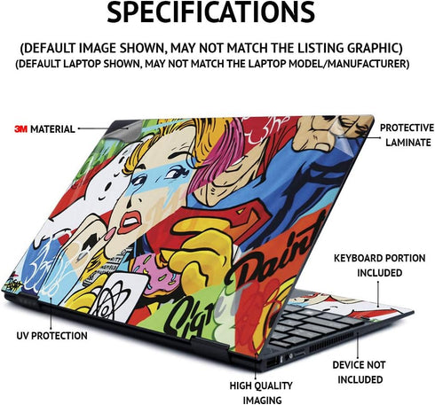 MightySkins Skin for HP Spectre X360 16" (2022) - Glamorous Vinyl Decal Wrap Cover, Easy to Apply and Remove