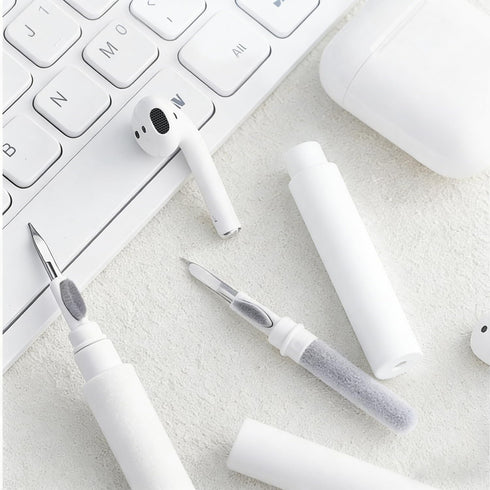 3 1 1 2 3, Headsets in Cleaner Kit for AirPods Pro Multi-Function Cleaning Pen with Soft Brush & Flocking Sponge