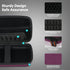 GLCON Hard Storage Case for Electronics Organizer, Deep Purple Tech Pouch for Hard Drive, Charger, Portable