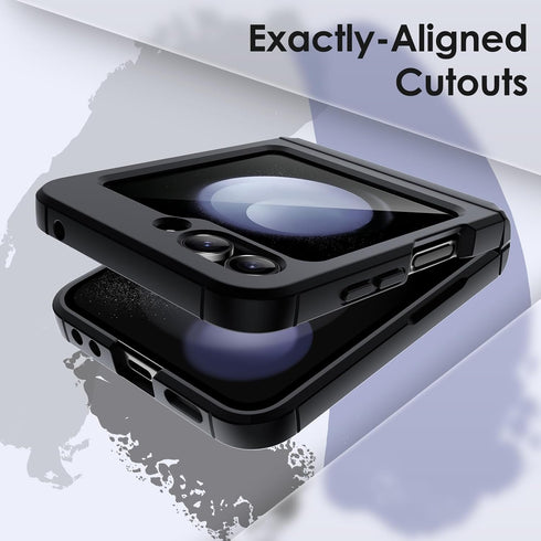 JETech 5 2023 Case for Samsung Galaxy Z Flip with Hinge Protection, Heavy Duty Rugged Protective Hard PC Phone Cover