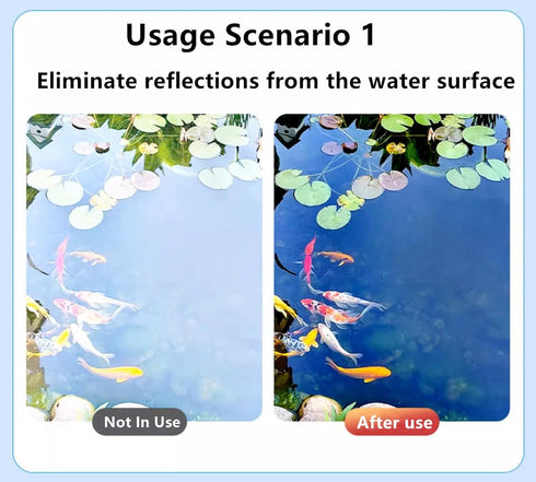 CPL Polarizing Filter for Phone - 52mm Camera Lens Filter with Clip for iPhone 14 Pro Max, Samsung Galaxy