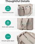 15.6 Inch BAGSMART Tote Bag for Women Puffer Laptop Work Bag Large Purse Shoulder Handbag Crush Bow Tote with Insulated