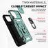 iPhone 12 Mini Case with Camera Lens Cover, Dual Layer Military Grade Drop Protection, Magnetic Ring Holder