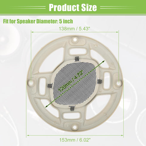 ACROPIX 5" Car Speaker Grills Cover Mesh Round 5 Inch, Audio Speaker Subwoofer Protector - Pack of 2