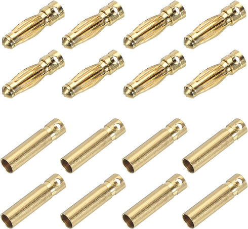 MECCANIXITY 8 Pairs Banana Plugs Connector 3mm Male Female for Speaker Wire RC Battery ESC Motor