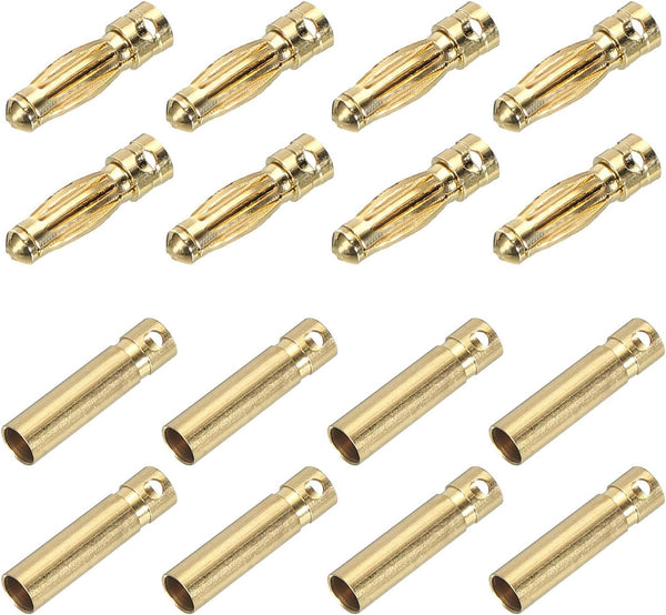 MECCANIXITY 8 Pairs Banana Plugs Connector 3mm Male Female for Speaker Wire RC Battery ESC Motor