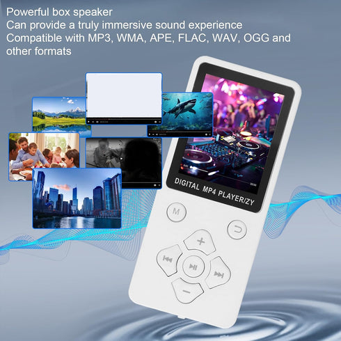 Jectse MP3 1.8 Inch Mp3 128GB Player with Bluetooth, HiFi Sound Screen Portable Music Player Digital Audio Player Noise
