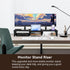 35.8in 2 Dual Monitor Stand Riser with Phone Tablet Holder, Large Monitor Stand for Desk, Computer Monitor Stand