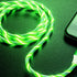 USB Type C to Type C PD Fast Charging Cable, High Data Speed Phone Charger with Visible Light Up Green Current Flow, 39