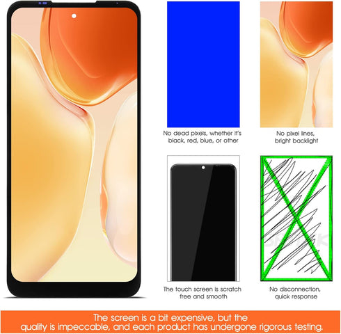 Screen Replacement for Motorola Moto G Power 2022 - Black LCD Touch Display Digitizer Assembly XT2165-5, XT2165DL