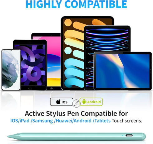 DRYMOKINI Stylus Pen for Touch Screen, Rechargeable Universal Stylus Pencil Compatible for Android and iOS