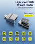 Lightning to USB TF Adapter Micro SD Card Reader for iPhone 14 13, Apple MFI Certified Dongle for Samsung OTG