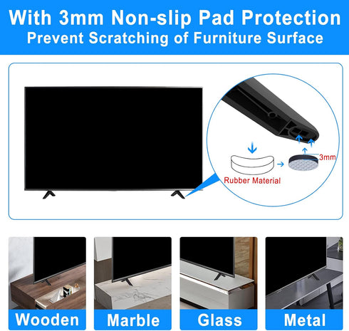 Chunxiao 32" 40" 43" 49" 50" 55" Upgraded TV Legs for TCL Roku TVs Hole - TV Base Stand for TCL Roku TV Stand Legs