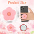 Daisy Flower Phone Grip Holder, Collapsible Silicone Phone Grip, Cute 2D Back Holder for Smartphone Tablet, Pink