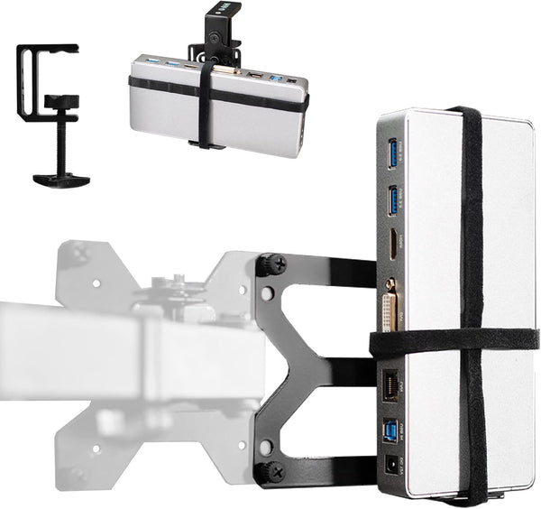 VIVO Universal Docking Station Mount for Workstation, Under Desk Installation, Fits Docking Stations up to 10"