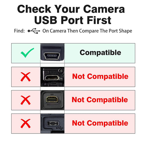 2 Pack 3.3ft IFC-400PCU T1i T7i, AGVEE Camera USB Data File Transfer AV Out Digital Cable Cord with Magnetic Ring