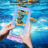 4 Pack Iridescence Universal Waterproof Phone Pouch, Large Phone Waterproof Case Dry Bag for Apple iPhone, Samsung, up