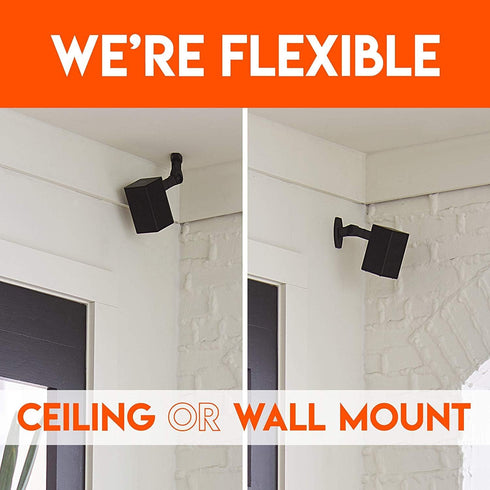 ECHOGEAR Speaker Wall & Ceiling Mount Pair, Universal Design for Vizio, Sony, Tilt & Swivel Without Tools, Easy to