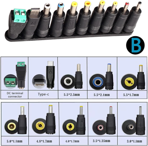 Laptop DC Power Adapter Kits, 41 PCS Universal 5.5 mm x 2.1 mm Tips Connector for Thinkpad Power Supply Plug