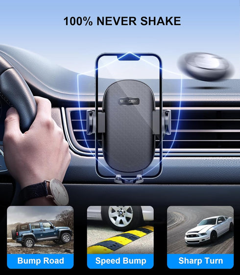 Car Phone Holder, Universal CD Slot Phone Mount, Hands Free Adjustable Phone Mount for All iPhone & Android Phones