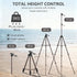 Jishane 71" 6.6 lb Camera Tripod,Lightweight Aluminum Phone Tripod with Wireless Remote, Phone Holder & Carry Bag