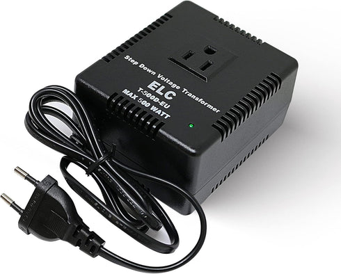 ELC 500-Watt Voltage Converter, Step Down 220v to 110v Travel Power Converter for Hair Straightener, Laptops