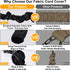 Antique House 2 Pack 3.28 Chandelier Chain Cover Touch Fasteners Black Feet Brushed Polyester Fabric Chain Sleeve