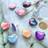 Luhoit LSF6D Expandiing Cell Phone Grip Heart Shape Glass Finger Holder for Smartphones, Cellphone Collapsible Stand