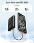 Power Bank 20000mAh, 30W Fast Charging Portable Charger with Built-in Cables & LED Display for iPhone, Samsung, Android