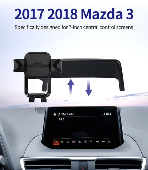 Masergogo 3 2017-2018, 7" 360 Car Phone Holder for Mazda Screen Fixed Clip, Auto Accessories Navigation Bracket