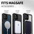 BEASTEK Waterproof Case for iPhone 12, FSN Series IP68 Magnetic Shockproof with Built-in Screen Protector, Red
