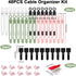 48Pcs Reusable Silicone Cable Ties, Elastic Cord Organizer, Travel Wire Management for Office, Home Desk