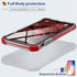 MATEPROX Clear Hybrid TPU Hard Cover Case for iPhone Xs Max with Thin Shockproof Bumper (Red)