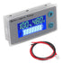 10-100V Battery Monitor LCD, 12V 24V 36V 48V Digital Capacity Voltmeter Tester with Cable