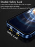 Anti-Peeping Case for iPhone 12 Pro, Camera Lens Protector Privacy Screen Aluminum Alloy Metal Bumper Glass Cover (Gold)
