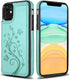HianDier Slim Wallet Case for iPhone 11, 6.1-inch Protective Flip Folio with Credit Card Slot, Green