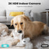 litokam 2K Indoor Security Camera, 360° Motion Detection Pet Camera with Phone App