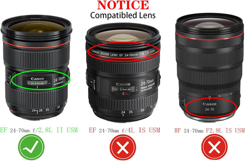EW-88C Lens Hood for Canon EF 24-70mm f/2.8L II USM(Not for 24-70mm f/2.8L USM),HUIPUXIANG 82mm Lens Hood