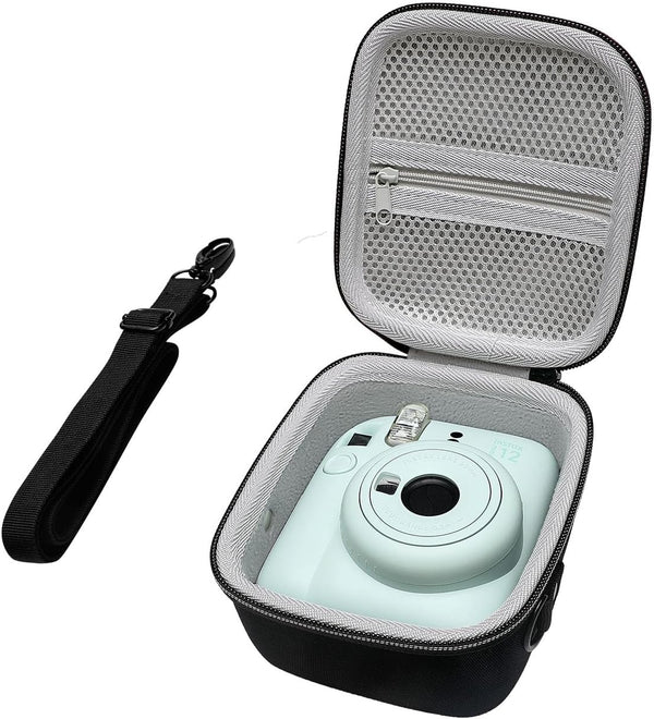 XANAD Grey Case for Fujifilm Instax Mini 12/11/10/9/8/7 Instant Camera, Storage Protective Carrying Bag with Shoulder
