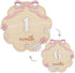 TTMerriwood Wooden Baby Monthly Milestone Sign Set with Pink Bow, 112 Month Cloud