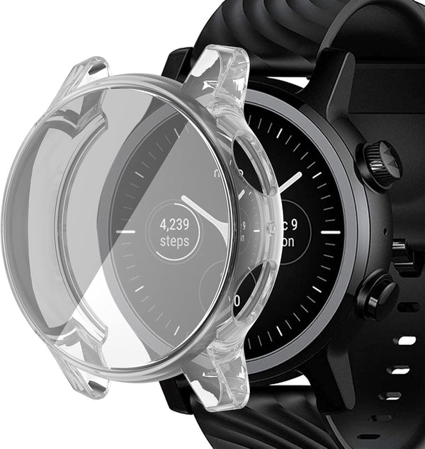 FitTurn Compatible with Moto 360 3rd Gen Screen Protector Case Cover, All-Around Metal Color TPU Bumper