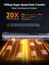 QUUGE 10Gbps, 6-in-1 4K@60Hz 100W 2 3.2 30cm USB C Hub Aluminum Multiport Adapter for Laptops, USB C to HDMI Adapter