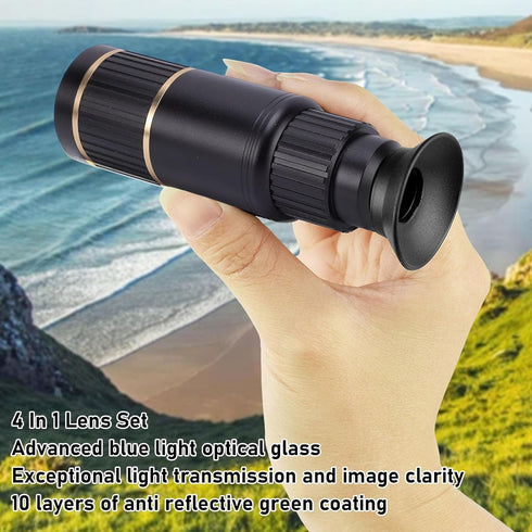 PUSOKEI 22X 198 0.63X 15x 4-in-1 Set Universal Phone Camera Lens Kit, Telephoto Fisheye Wide Macro Camera Lens
